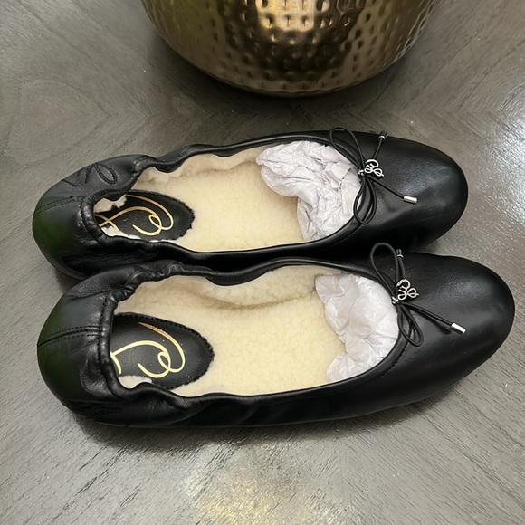 Sam edelman Felicia Faux Shearling Suede Ballet Flats - Picture 5 of 8